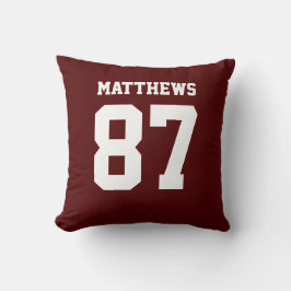 Cojín Decorativo Maroon and White Double-Sided Sports Jersey