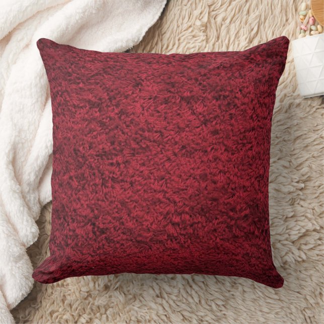 Cojín Decorativo Maroon Red Wool Design moderno (Manta)