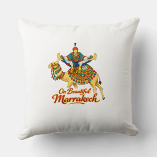 Cojín Decorativo Marrakech Marruecos Diseño Vibrante Arte Viaje