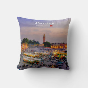 Cojín Decorativo Marrakech, Marruecos - Plaza Jemaa el Fnaa
