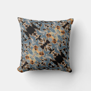 Cojín Decorativo Marrón claro beige negro azul mediterráneo diagona