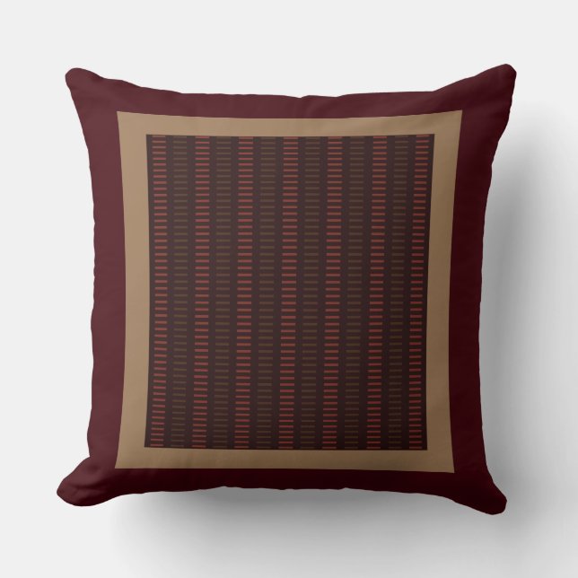 Cojín Decorativo Marrón, cobre y rojo (Anverso)