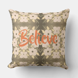 Cojín Decorativo Marrón con Flor De Engranaje