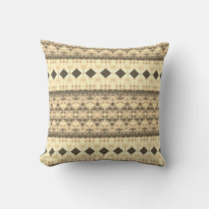 Cojín Decorativo Marrón Crema Y Beige Estampado