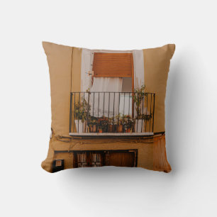 COJÍN DECORATIVO MARRÓN DE VENTANA DE MADERA MARRÓN CON PLANTAS VER