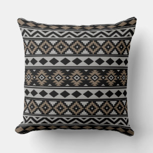 Cojín Decorativo Marrón gris negro azteca Ptn IIIb