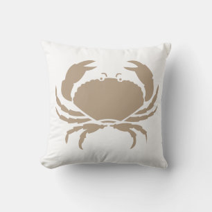 Cojín Decorativo marron taupe ALMOHADÓN blanco CRAB