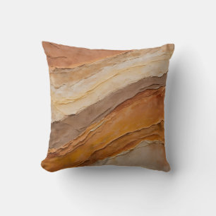 Cojín Decorativo Marrón Terracota Oxidado Naranja Quemado Abstracto