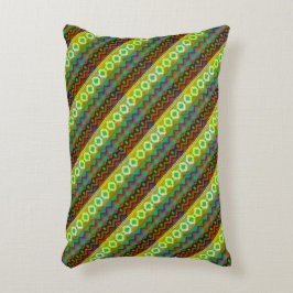 Cojín Decorativo Marrón verde azteca estilo verde