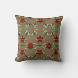 Cojín decorativo Marrón Y Crema Reversible