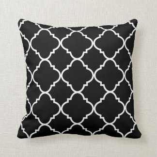 Cojín decorativo marroquí blanco y negro