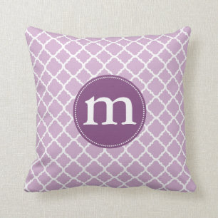 Cojín Decorativo Marroquí púrpura elegante Quatrefoil personaliza