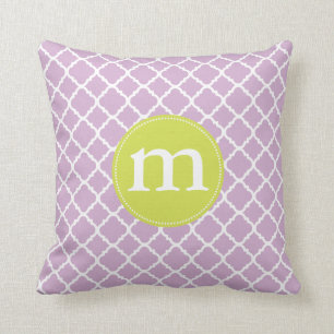 Cojín Decorativo Marroquí púrpura elegante Quatrefoil personalizado
