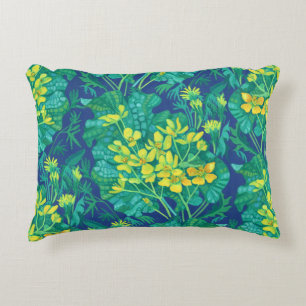 Cojín Decorativo Marsh Marigold Summer Wildflowers Pintura Floral