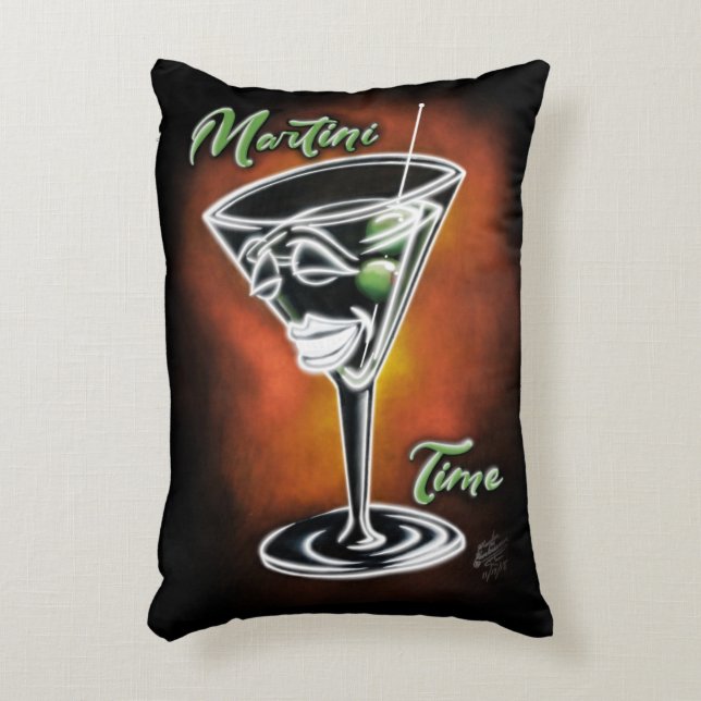 Cojín Decorativo ¡Martini Time! (Frente (Vertical))