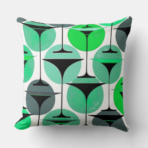 Cojín Decorativo Martinís Atómicos de los Cincuenta Inspirados en G