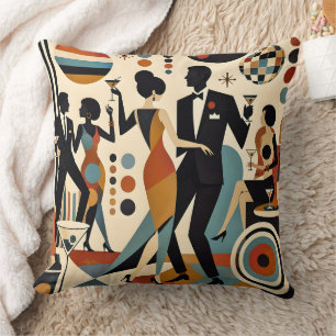 Cojín Decorativo Martinis Jazzy Abstractos y Fiesta de Cócteles Bai