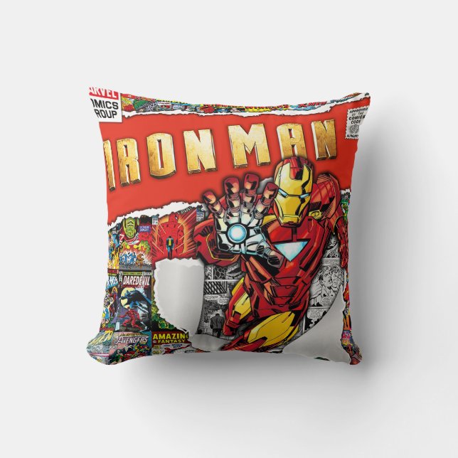 Cojín Decorativo marvel comics  iron man Throw Pillow (Anverso)
