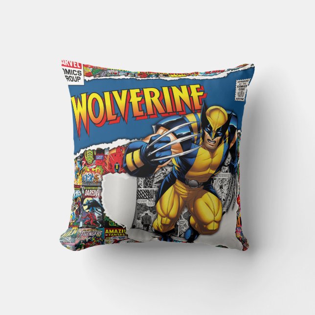 Cojín Decorativo marvel comics  Wolverine  Throw Pillow (Anverso)