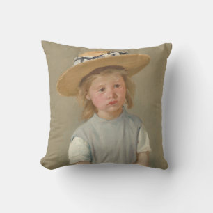 Cojín Decorativo Mary Cassatt - Niño con sombrero de paja
