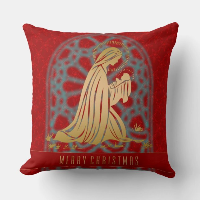 Cojín Decorativo Mary & Child - Navidades Pillow (Anverso)