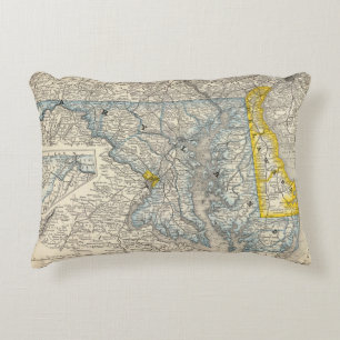 Cojín Decorativo Maryland, DC, y Delaware