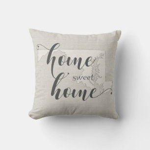 Cojín Decorativo Maryland - Hogar Dulce Hogar aspecto de arpillera