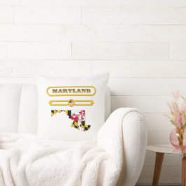 COJÍN DECORATIVO MARYLAND MAP, MARYLAND, USA. SAMER BRASIL
