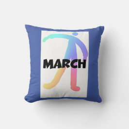 COJÍN DECORATIVO MARZO MES MONOGRAM