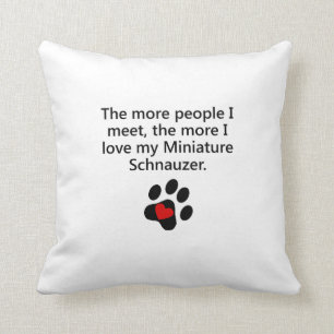 Cojín Decorativo Más amor de I mi Schnauzer miniatura