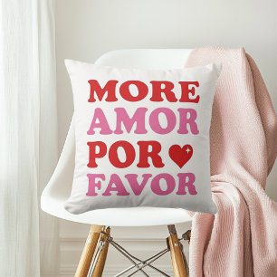 Cojín Decorativo Más Amor Por Favor Cita de Amor