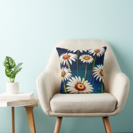 Cojín Decorativo Más Daisies: Diversión floral y alegría