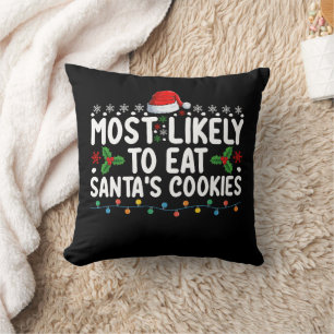 Cojín Decorativo Más Probable De Comerse Las Galletas De Navidad De