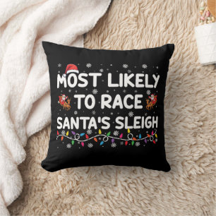 Cojín Decorativo Más Probable De Correr El Trineo De Santa Navidad