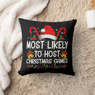 Cojín Decorativo Más Probable De Organizar Juegos De Navidad Famili