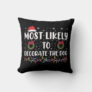 Cojín Decorativo Más Probable Que Decore Al Perro Con La Navidad A