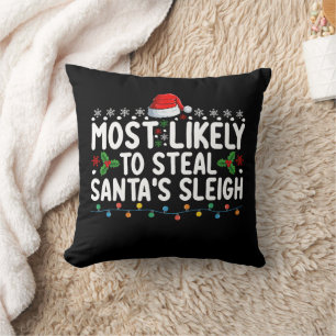 Cojín Decorativo Más Probable Que Robe El Trineo De Santa Navidad