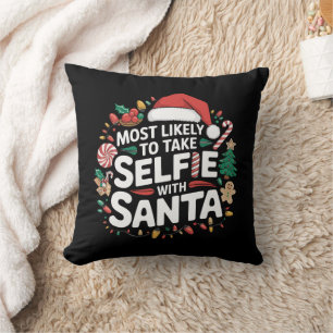 Cojín Decorativo Más Probable Que Tome Selfie Con Santa Familia Nav