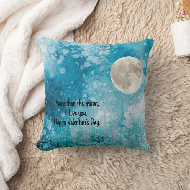 Cojín Decorativo Más que la Luna, te amo (Manta)