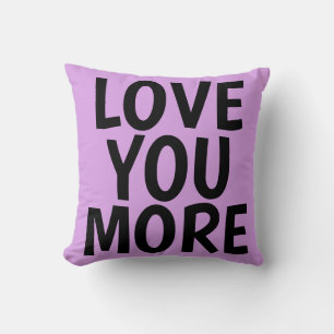 Cojín Decorativo MÁS TE AMO, Púrpura Pillow