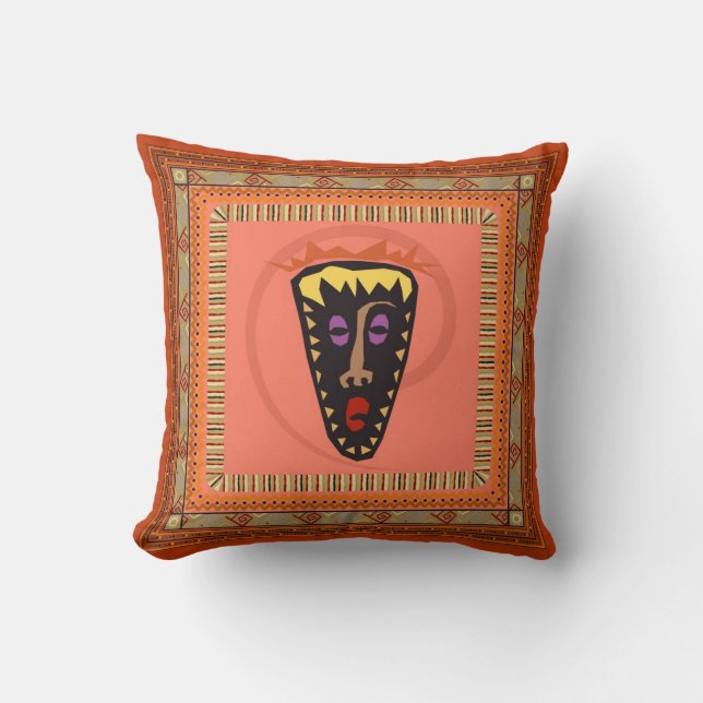 Cojín Decorativo Máscara africana (Anverso)