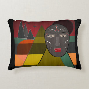 Cojín Decorativo Máscara africana , étnica , máx , África , montaña