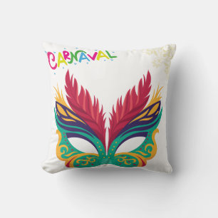 Cojín Decorativo máscara colorida de carnaval