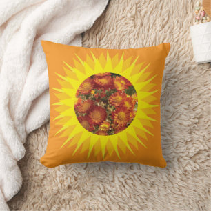 Cojín Decorativo Máscara de clip de sol de crisantemos
