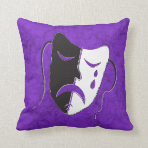 Cojín Decorativo Máscara de la tragedia