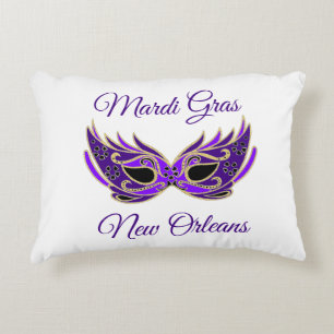 Cojín Decorativo Máscara de Mardi Gras Nueva Orleans
