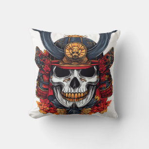 Cojín Decorativo Máscara de Samurái Calavera
