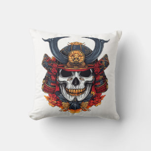 Cojín Decorativo Máscara de Samurái Calavera