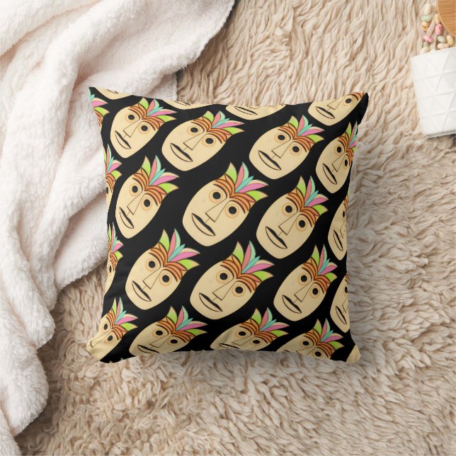 Cojín Decorativo Máscara hawaiana tiki (Manta)
