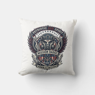 Cojín Decorativo Máscara Patriótica Guardia Libertad Inspirada en M